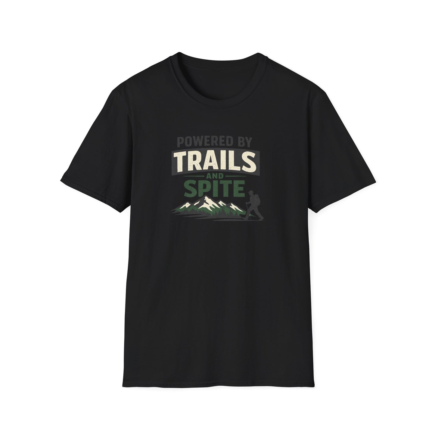 Graphic T-Shirt from Designed For The Wild Co featuring trails and spite design on softstyle fabric, casual outdoor style.