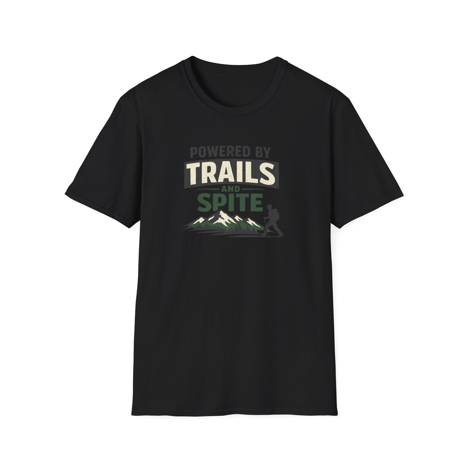 Graphic T-Shirt from Designed For The Wild Co featuring trails and spite design on softstyle fabric, casual outdoor style.
