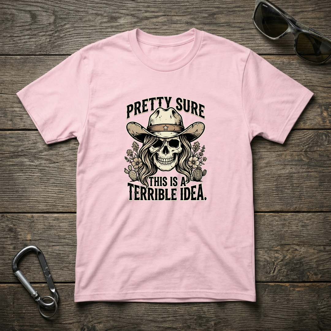 Designed For The Wild Co Pretty Sure Graphic T-Shirt in a garment-dyed fabric with a colorful floral print.
