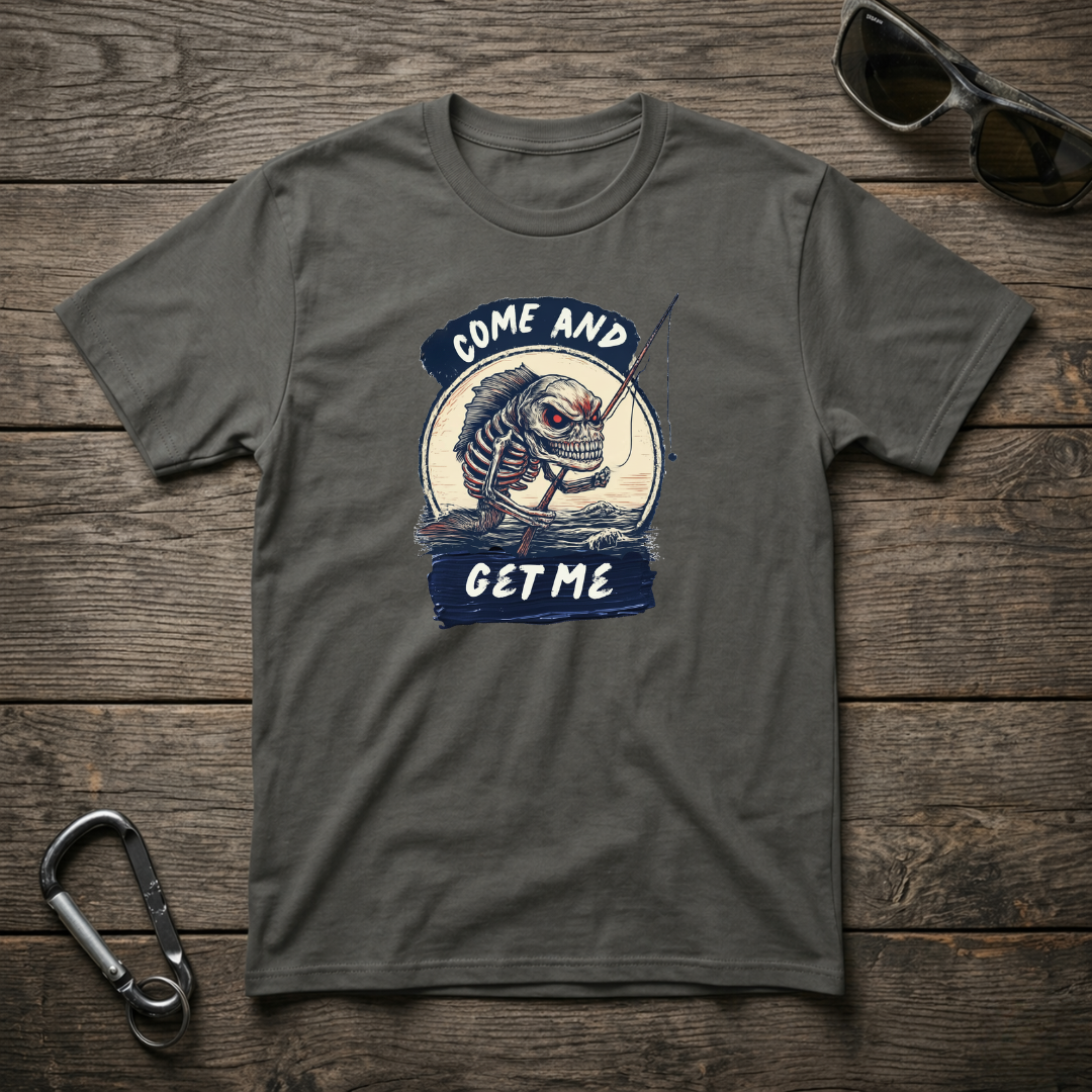Come & Get Me graphic T-shirt by Designed For The Wild Co, featuring bold print on a garment-dyed casual tee.