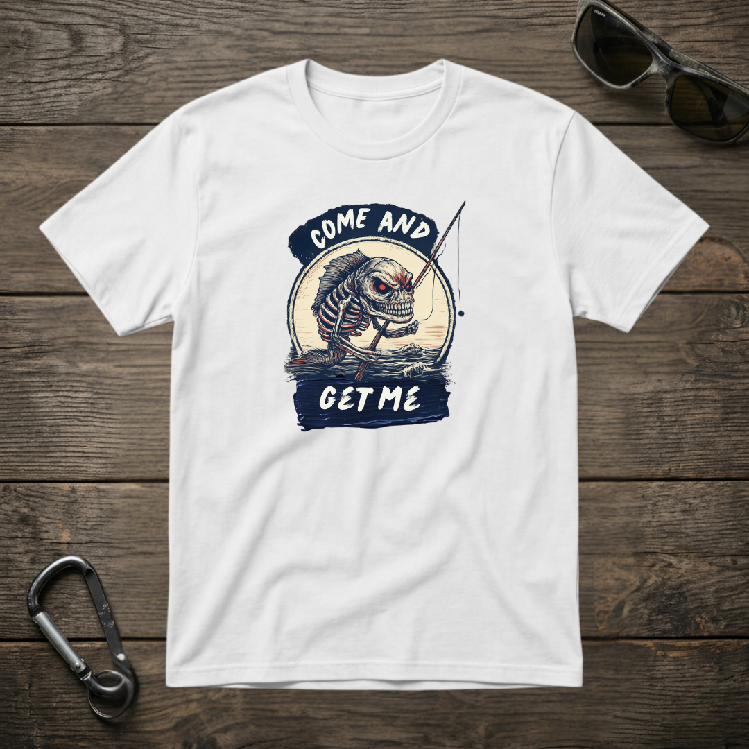 White Come & Get Me Garment-Dyed Graphic T-Shirt by Designed For The Wild Co, featuring a casual fit and graphic print.