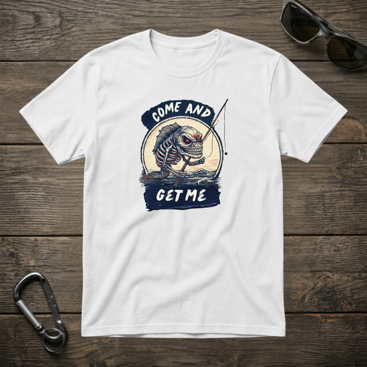 White Come & Get Me Garment-Dyed Graphic T-Shirt by Designed For The Wild Co, featuring a casual fit and graphic print.