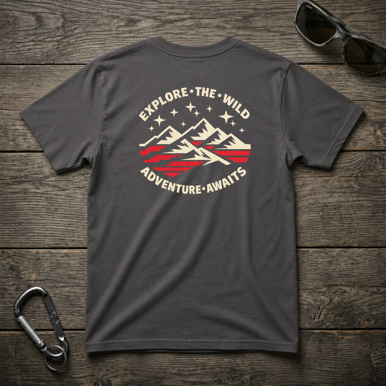 Heavyweight graphic T-shirt by Designed For The Wild Co featuring an adventurous wild animal design on soft fabric.