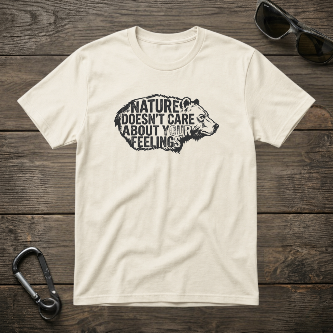 Ivory graphic T-shirt by Designed For The Wild Co with nature-inspired design, garment-dyed for a soft, vintage look.