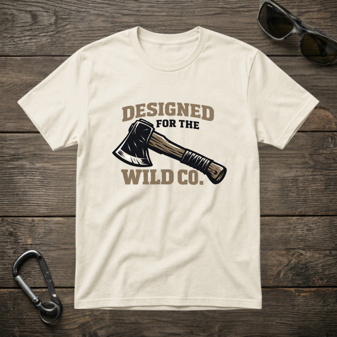 Ivory graphic T-shirt by Designed For The Wild Co featuring a casual fit and detailed design on soft, garment-dyed cotton.