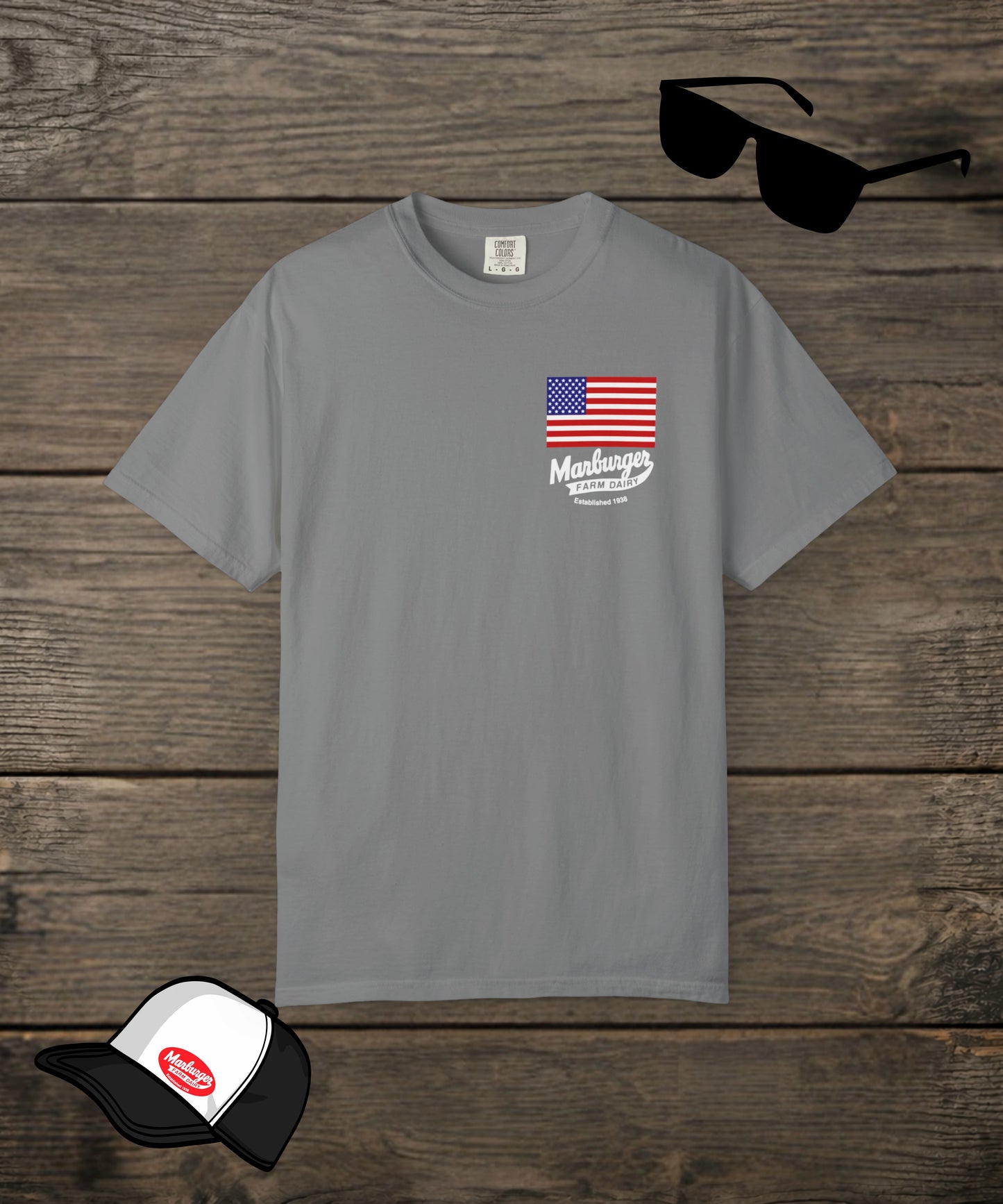 Custom grey Comfort Colors T-shirt by Designed For The Wild Co featuring a front graphic design.
