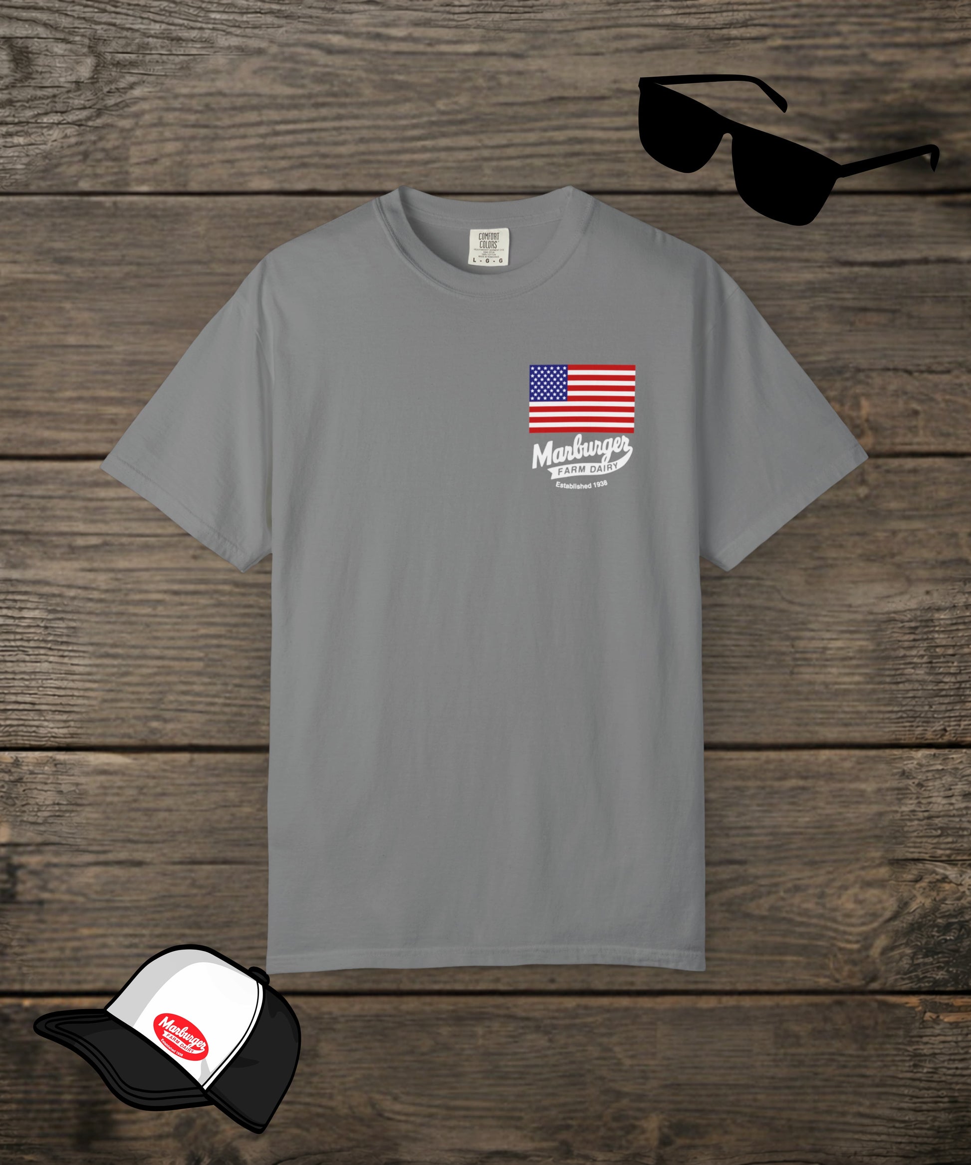 Custom grey Comfort Colors T-shirt by Designed For The Wild Co featuring a front graphic design.