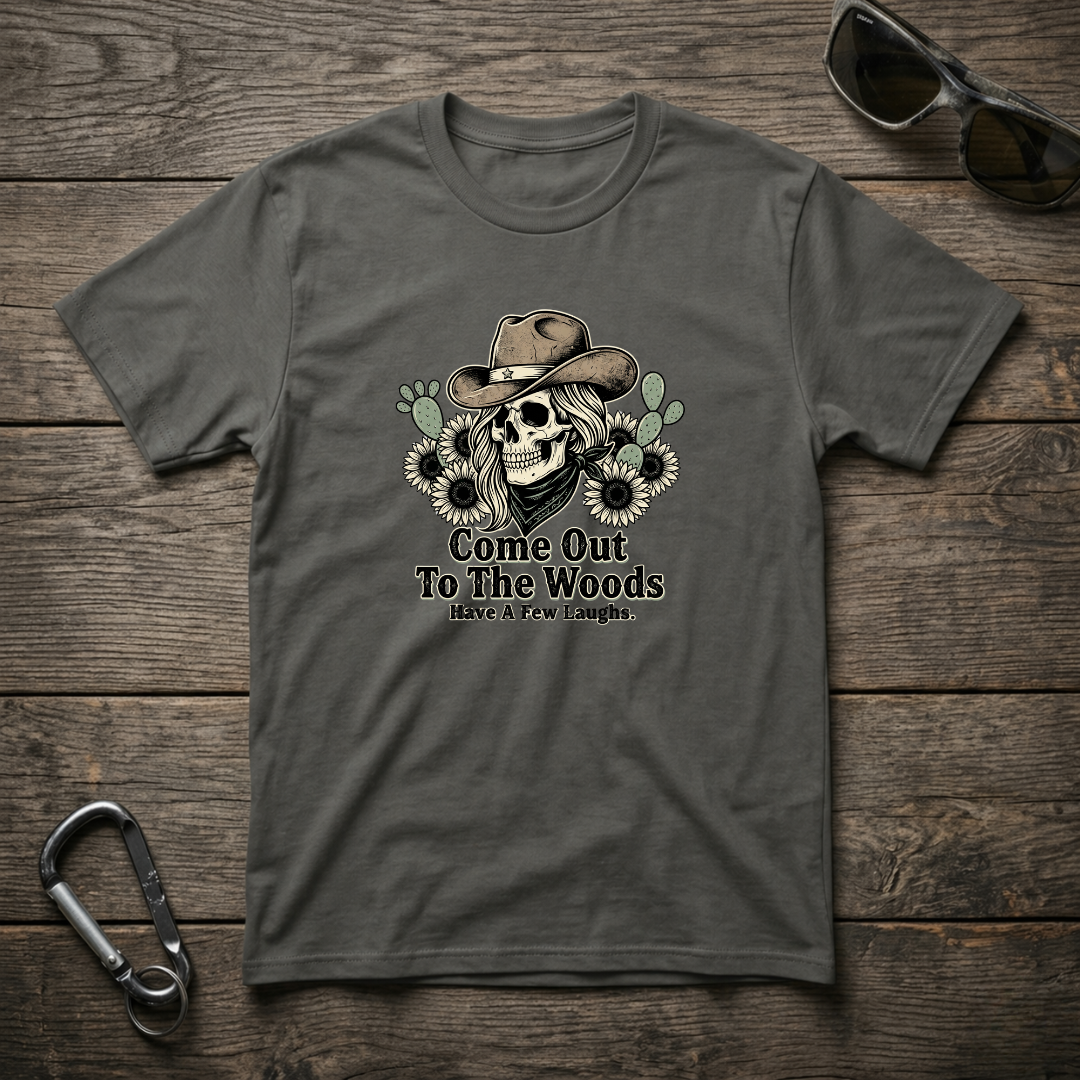 Graphic T-shirt from Designed For The Wild Co featuring a woodland-inspired design on a garment-dyed fabric.