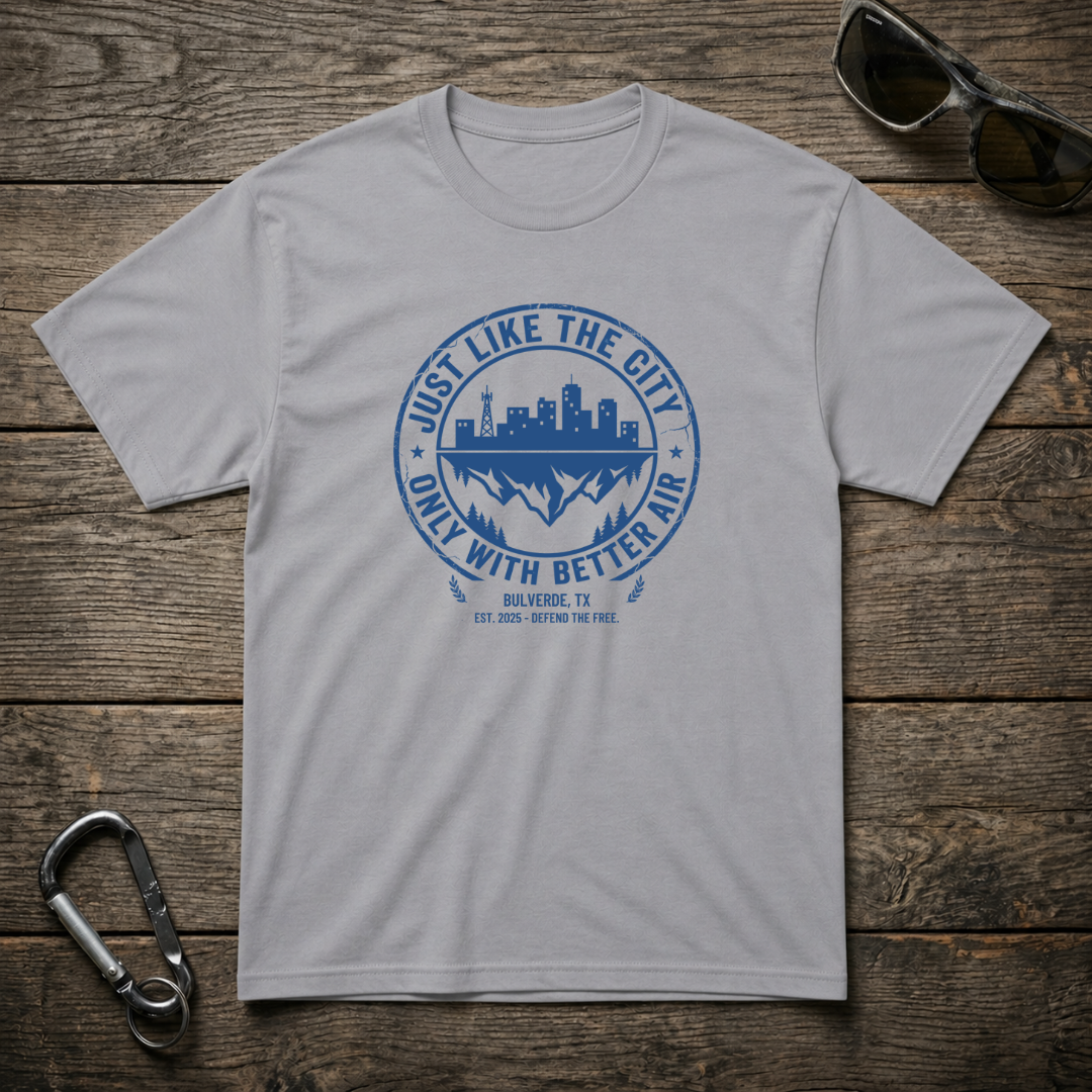Sports grey graphic T-shirt by Designed For The Wild Co featuring bold city-inspired design on heavyweight cotton fabric.
