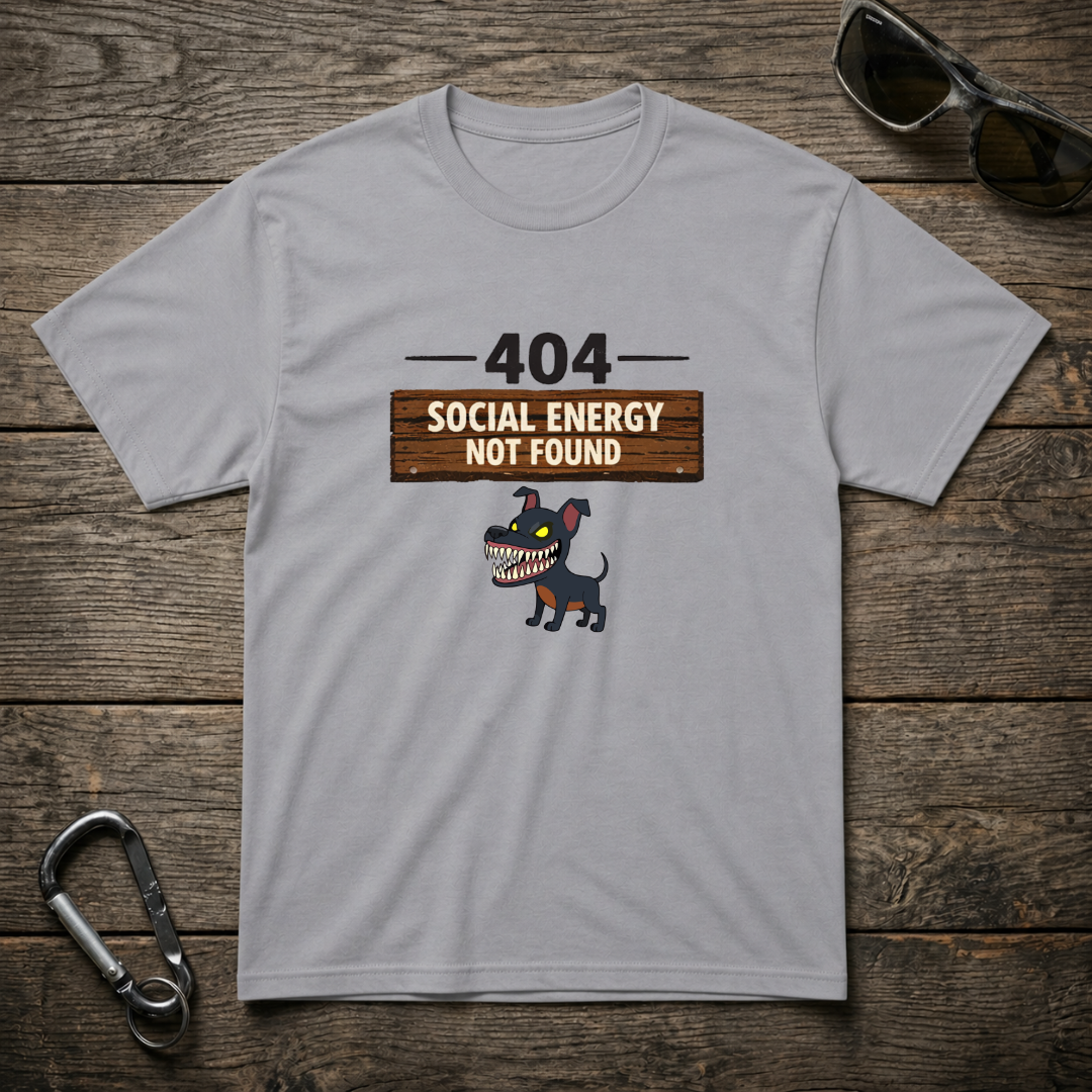 Sports grey heavyweight graphic T-shirt by Designed For The Wild Co featuring bold energy-themed artwork.